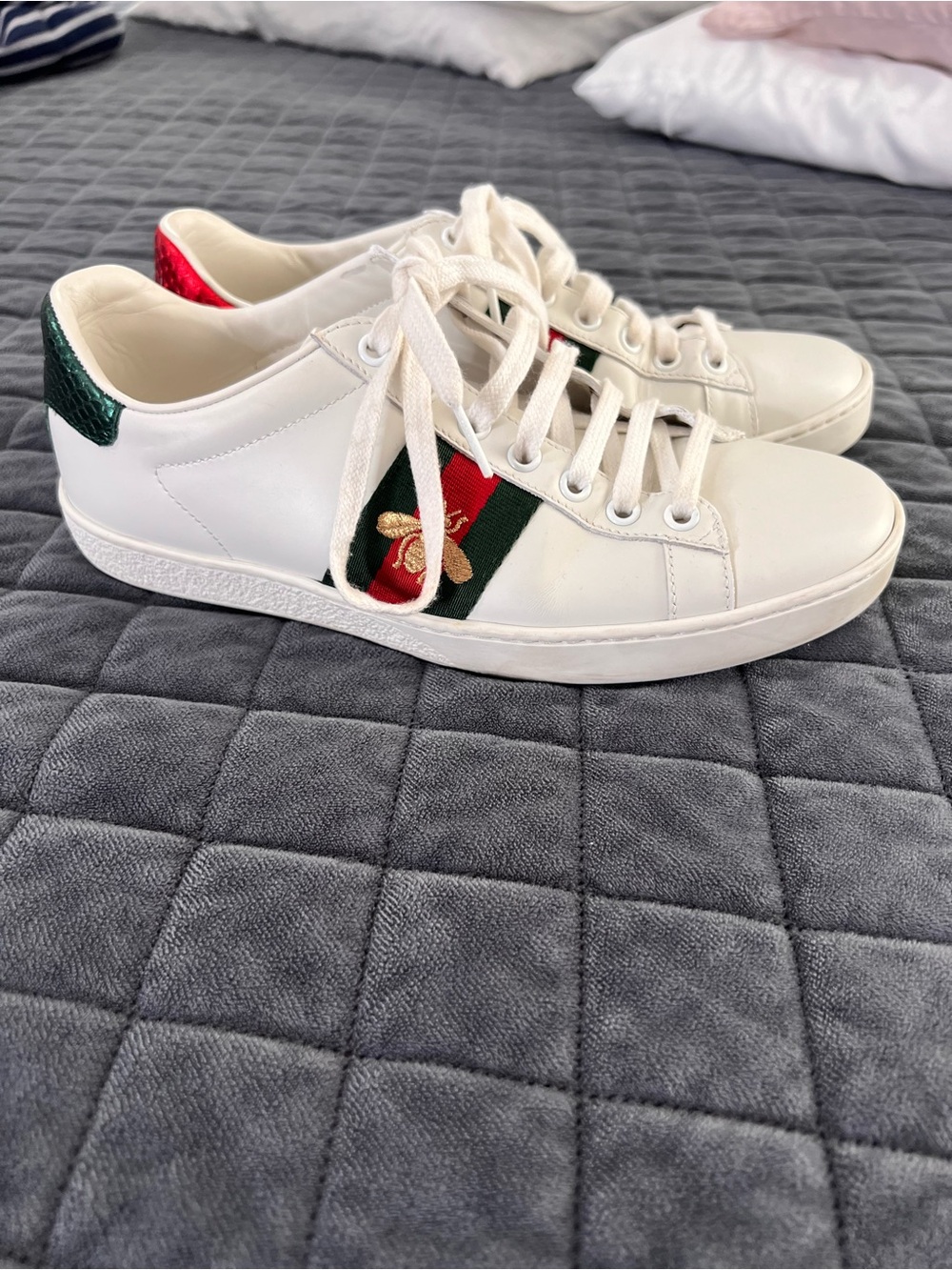 Gucci Ace Bumble Bee Sneakers Shoes size 8 38 Women’s